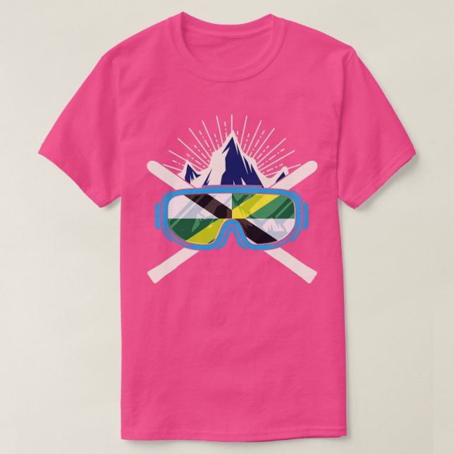T-shirt Ski Monterey Californie Drapeau Ski Skier Hiver S (Design devant)