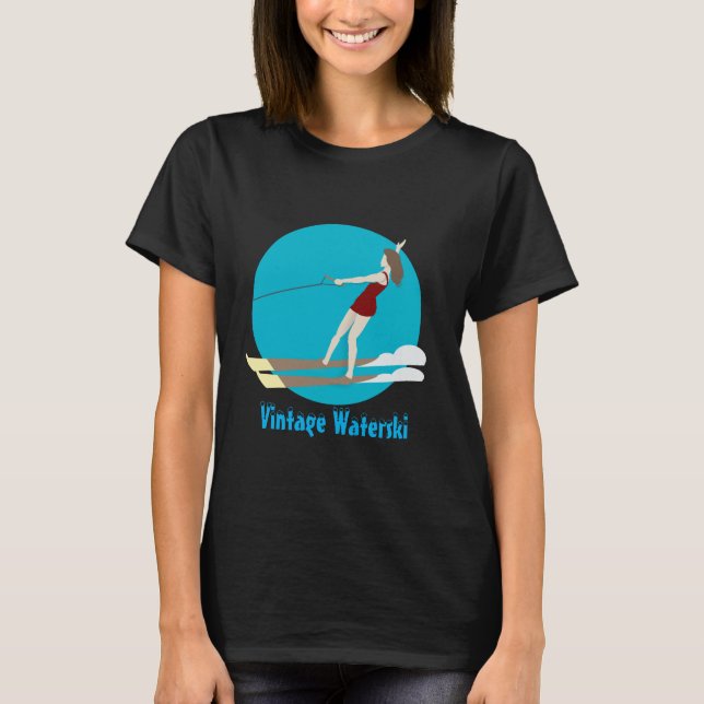 T-shirt Ski nautique de style vintage (Devant)