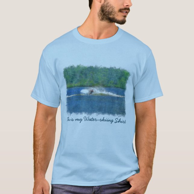 T-shirt Ski nautique d'été et lac (Devant)