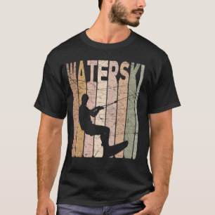 T-shirt Ski Nautique Vintage Ski Nautique Rétro Skieur Nau