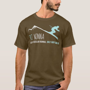 T-shirt Ski Nonna Funny Mignonne cadeau de ski hivernal