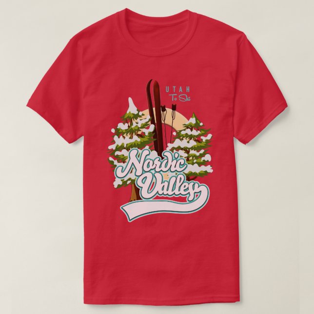 T-shirt Ski Nordic Valley Utah (Design devant)