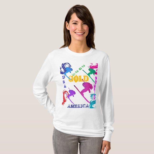 T-SHIRT SKI OLYMPIQUE (Devant entier)