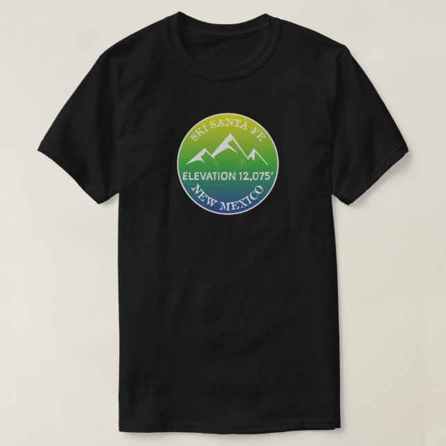 T-shirt Ski Père Noël Fe Nouveau-Mexique (Design devant)