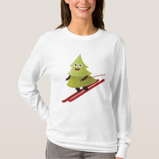 T-shirt Ski Pine Arbre Cute Sports Neige hiver