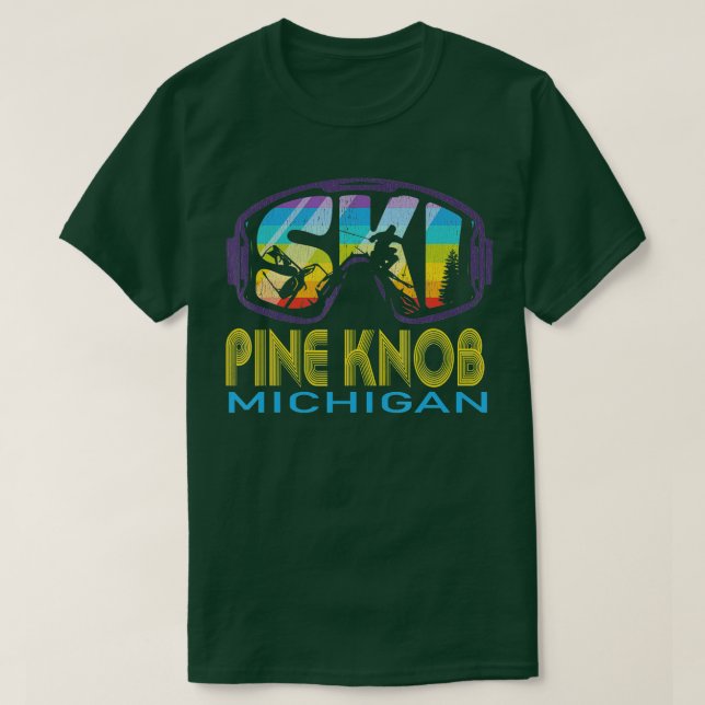 T-shirt Ski Pine Knob Michigan Vacances ski (Design devant)