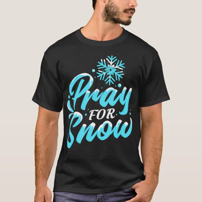 T-shirt Ski Priez Pour La Neige (Devant)