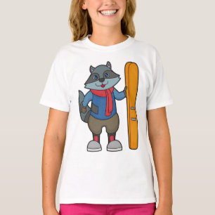 T-shirt Ski Racoon