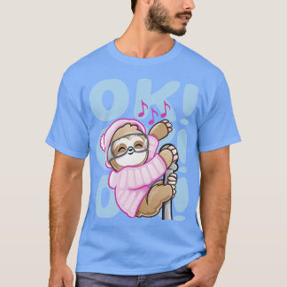 T-shirt Ski Rave Sloth Kid Baby Dance Ok