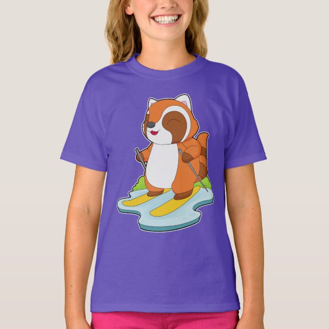 T-shirt Ski Red Panda (Devant)