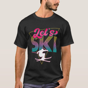 T-shirt Ski Retro 80s Skiing Party Outfit 90s Skier
