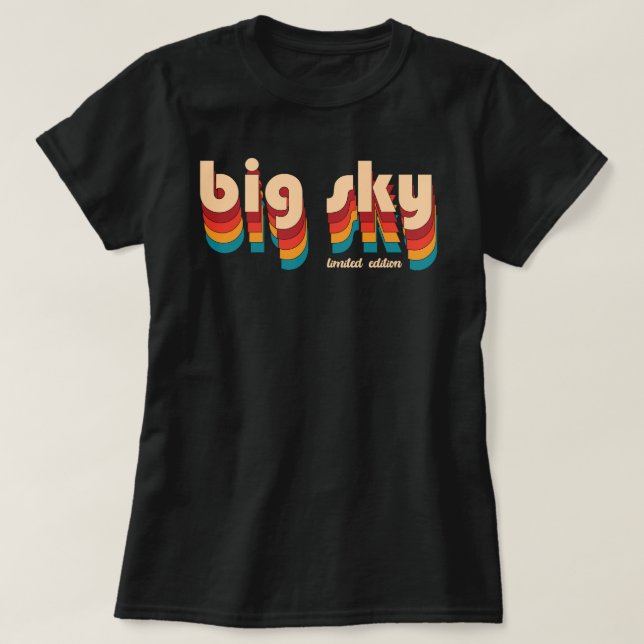T-shirt Ski Retro Big Sky (Design devant)