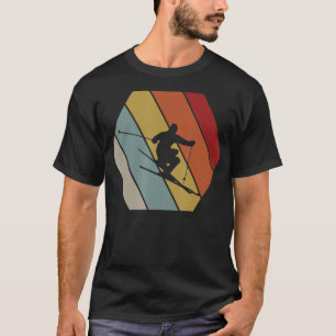 T-shirt SKI Retro Cadeau Hiver Vintage Pour Skieur