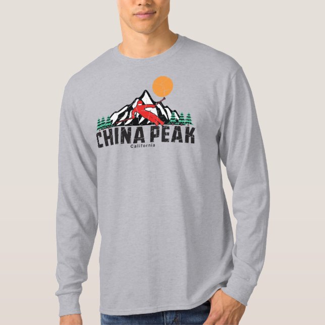 T-shirt Ski Retro China Peak (Devant)