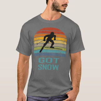 T-shirt Ski Retro Long Sleeve