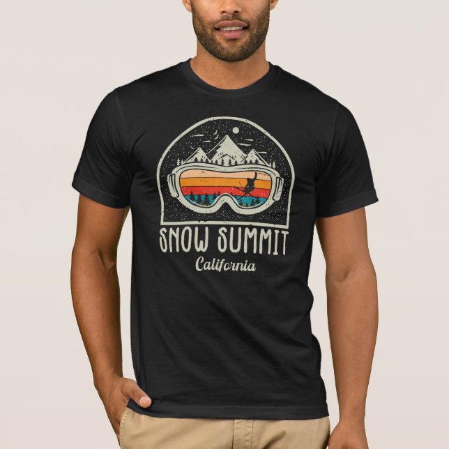 T-shirt Ski Retro Snow Summit California (Devant)