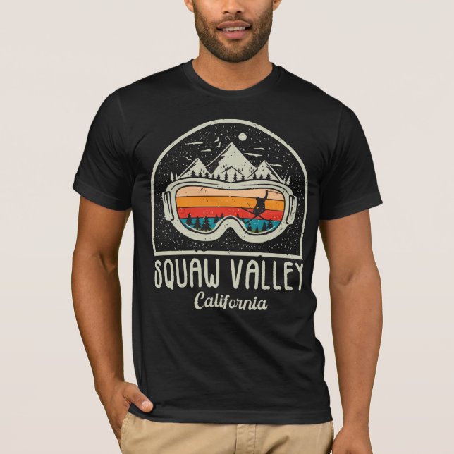 T-shirt Ski Retro Squaw Valley (Devant)