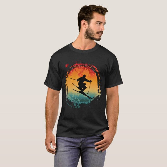T-Shirt SKI RETRO VINTAGE (Devant entier)