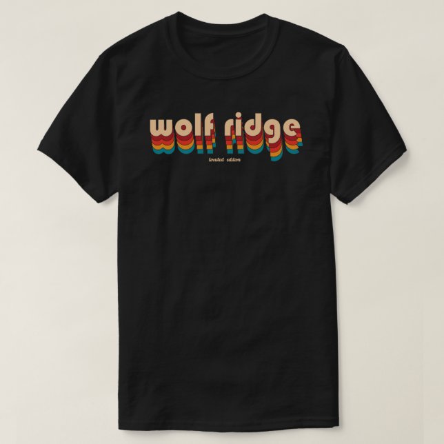 T-shirt Ski Retro Wolf Ridge (Design devant)