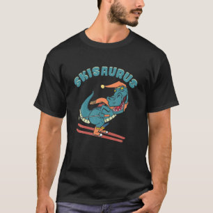 T-shirt Ski Saurus Dinosaur Ski Rex Avec Casquette Et Écar