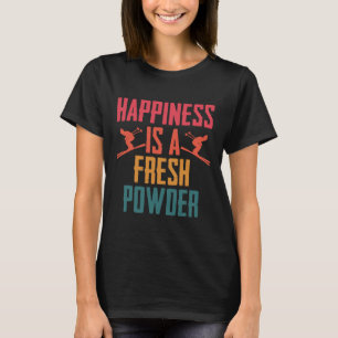 T-shirt Ski Ski Alpin Sport D'hiver Le Bonheur C'est La Ne