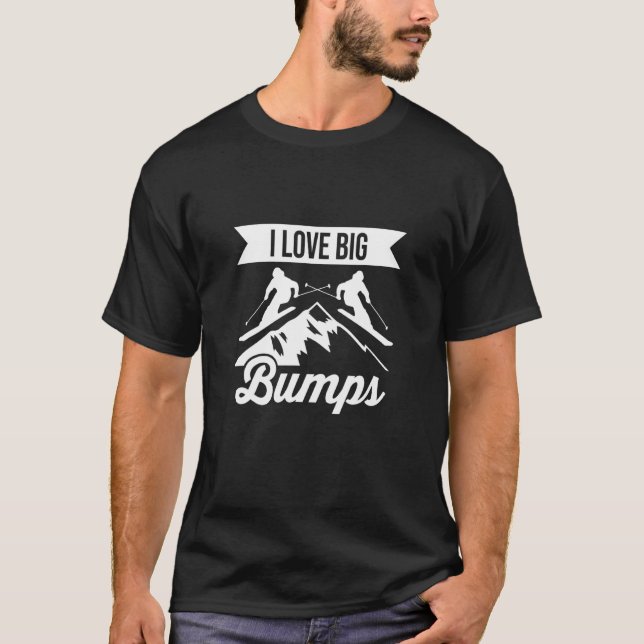 T-shirt Ski Skier Aimer Big Bumps Ski (Devant)