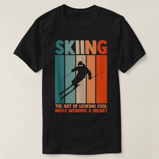 T-shirt Ski Skier Ski Ski 3 (Design devant)