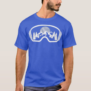 T-shirt Ski Snowboard Goggings Ski Snow Mountain Cadeau