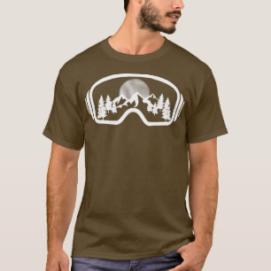 T-shirt Ski Snowboard Goggles Skiing Snow Mountain Winter