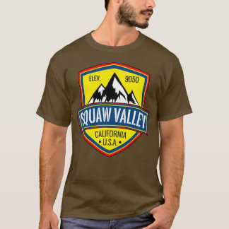 T-shirt Ski Squaw Valley California Ski Mountains Snowb