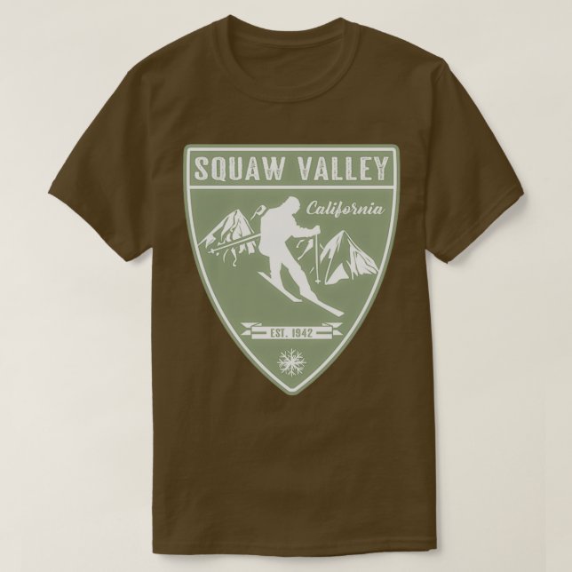 T-shirt Ski Squaw Valley Californie (Design devant)