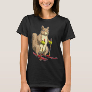 T-shirt Ski Squirrel Ski Sports d'hiver
