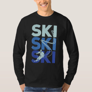 T-shirt Ski Sur Glace vintage Skier Déneigement Pistes Gag