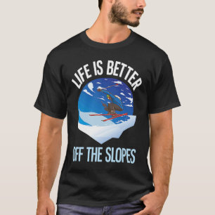 T-shirt Ski Sur Les Pistes Équitation Gratuite