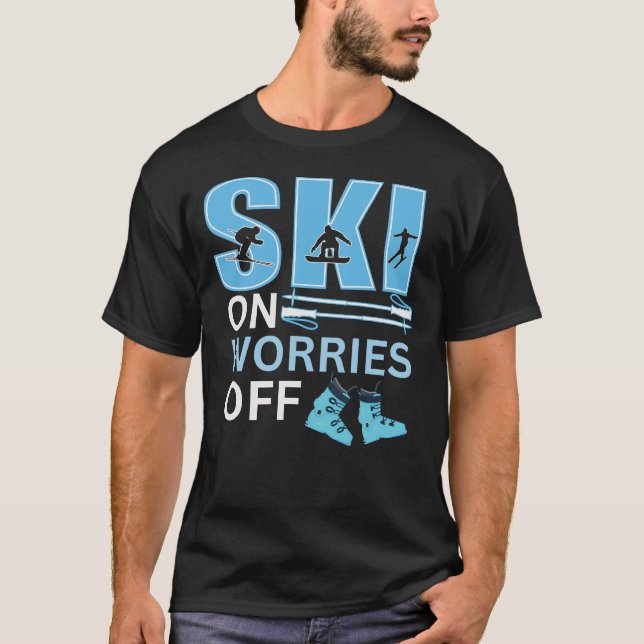 T-shirt Ski sur les soucis du ski (Devant)