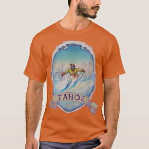 T-shirt Ski Tahoe, Californie Vintage Retro Sking644