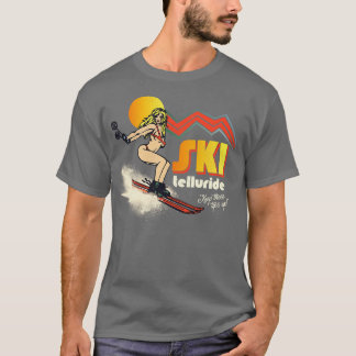 T-shirt Ski Telluride les années 7080s Retro Souvenir Styl