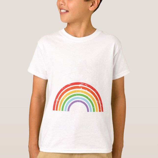 T-shirt Ski Trip Skiing Rainbow  (Devant)