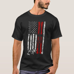 T-shirt Ski US Drapeau Américain Ski