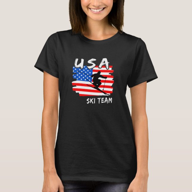 T-shirt ski USA (Devant)