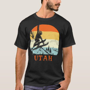T-shirt Ski Utah Vintage Retro Snow Sking