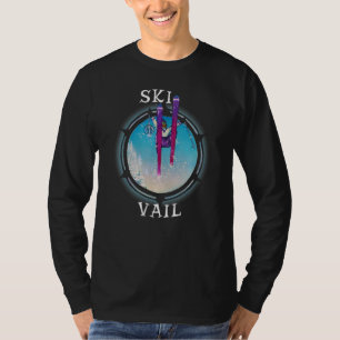 T-shirt Ski Vail Colorado Vintage Retro Snow Ski 1