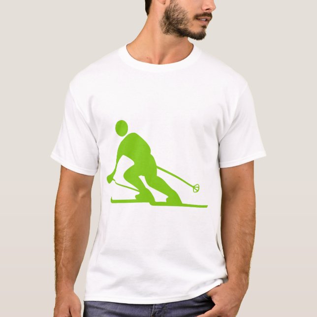 T-shirt Ski - Vert Martien (Devant)