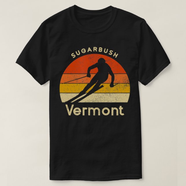 T-shirt Ski vintage Sugarbush Vermont Mountain (Design devant)