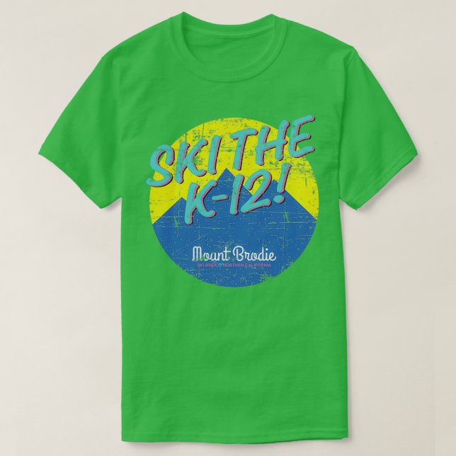 T-shirt Ski Vintage sur le K12 (Design devant)