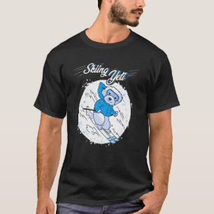 T-shirt Ski Yeti Chien Skier Sports d'hiver Ski