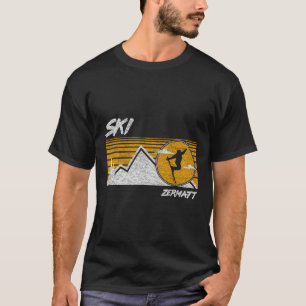 T-shirt Ski Zermatt Suisse Ski rétro