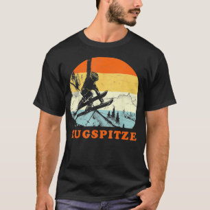 T-shirt Ski Zugspitze, Allemagne Vacatio ski Vintage neige