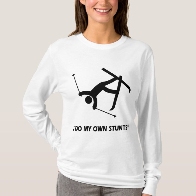 T-shirt Skiant mes propres cascades (Devant)