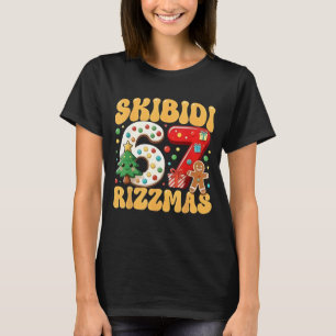 T-shirt SKIBIDI 67 RIZZMAS Six Seven Mème de Noël Garçons